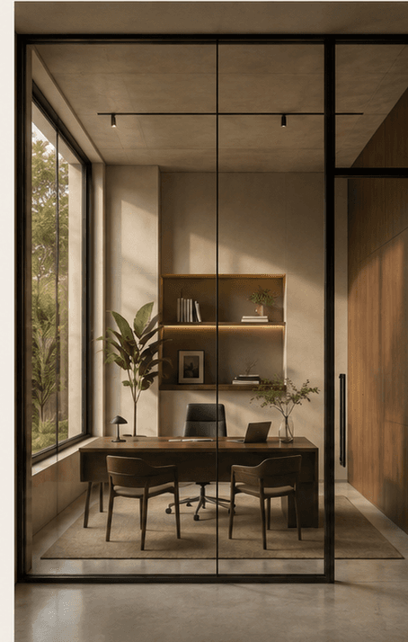 Conceptual private office interior for Le CollectiF