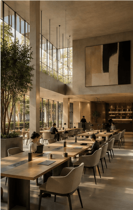Conceptual coworking interior for Le CollectiF